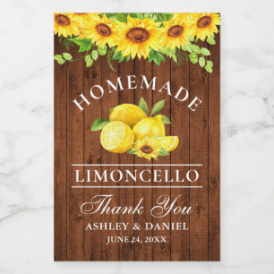 Pour Bouteilles De Vin Tournesol Limoncello Bois Mini Étiquettes bouteill