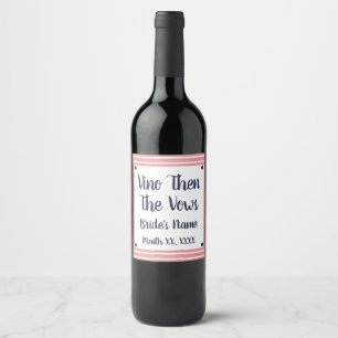 Pour Bouteilles De Vin Vino Puis Vows Vine Étiquette