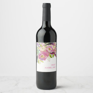 Pour Bouteilles De Vin VINS ÉTIQUETTE - ressort floral, rose floral