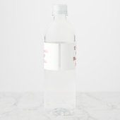 Pour Bouteilles D'eau 1ère fête d'anniversaire | Fille | Étiquette de bo (Dos)