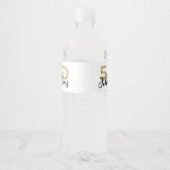 Pour Bouteilles D'eau 50 et fabuleux étiquette de fête d'anniversaire (Dos)
