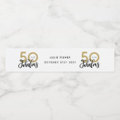 Pour Bouteilles D'eau 50 et fabuleux étiquette de fête d'anniversaire (Étiquettes simples)