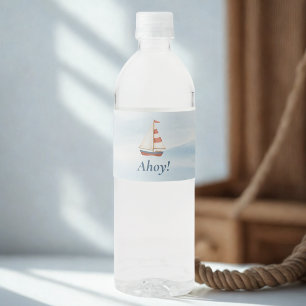 Pour Bouteilles D'eau Ahoy Nautical Water Bottle Étiquette Bateau à vo