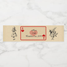 Anniversaire Étiquette de bouteille d'eau, Alice W