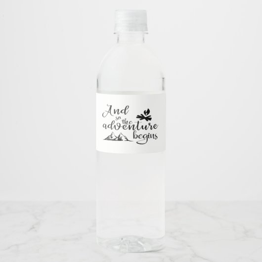 Pour Bouteilles D'eau Aventure commence jeu de Étiquette de bouteille d' (Devant)