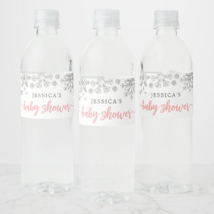 Pour Bouteilles D'eau Baby shower d'hiver Snowflake Étiquette de bouteil