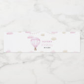 Pour Bouteilles D'eau Ballotte à air chaud rose Étiquette de bouteille d (Étiquettes simples)