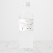 Pour Bouteilles D'eau Ballotte à air chaud rose Étiquette de bouteille d (Devant)