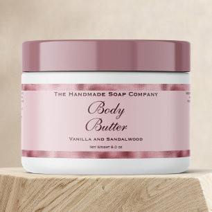 Pour Bouteilles D'eau Beurre du corps Étiquette rose & faux Tissé Pink