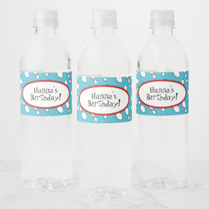 Pour Bouteilles D'eau Blue Bowling thème Anniversaire Étiquette de boute