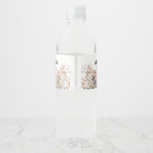 Pour Bouteilles D'eau Boho Floral Bottle Étiquette (Dos)