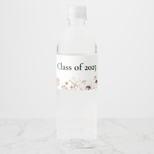 Pour Bouteilles D'eau Boho Floral Bottle Étiquette (Devant)