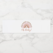 Pour Bouteilles D'eau Boho Rainbow Baby shower Étiquette bouteille (Étiquettes simples)