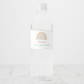 Pour Bouteilles D'eau Boho Rainbow Water Bottle Étiquette fête d'anniver (Devant)
