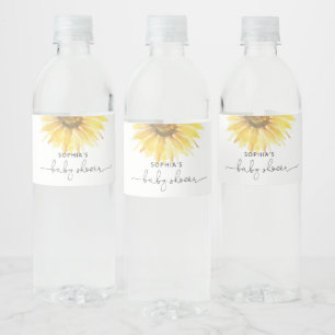 Pour Bouteilles D'eau Bouteille baby shower de tournesol étiquette