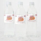 Pour Bouteilles D'eau Citrouille d'aquarelle d'automne Floral Étiquette  (Bouteilles)