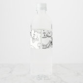 Pour Bouteilles D'eau Croquis Étiquette d'enveloppement de confiture d'A (Dos)