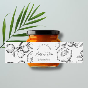 Pour Bouteilles D'eau Croquis Étiquette d'enveloppement de confiture d'a