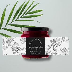Pour Bouteilles D'eau Croquis Étiquette d'enveloppement de confiture de