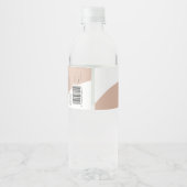 Pour Bouteilles D'eau Design moderne Pastel Pink Soap Étiquette (Dos)