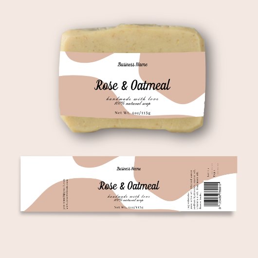 Pour Bouteilles D'eau Design moderne Pastel Pink Soap Étiquette
