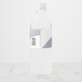 Pour Bouteilles D'eau Design moderne Pastel Purple Soap Étiquette (Dos)