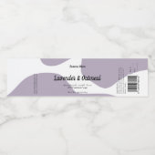 Pour Bouteilles D'eau Design moderne Pastel Purple Soap Étiquette (Étiquettes simples)