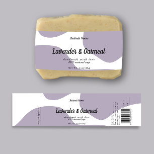 Pour Bouteilles D'eau Design moderne Pastel Purple Soap Étiquette