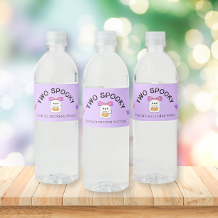 Pour Bouteilles D'eau Deux Éffrayant Halloween Birthday Étiquette boutei
