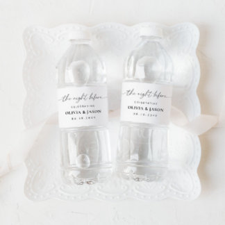 Pour Bouteilles D'eau Dîner de répétition Étiquette bouteille, La nuit a