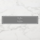 Pour Bouteilles D'eau Élégant classique Gris Mariage Étiquette bouteille (Étiquettes simples)