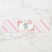 Pour Bouteilles D'eau Eléphant Baby shower fille Étiquette bouteille d'e (Étiquettes simples)