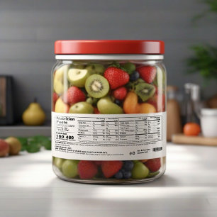 Pour Bouteilles D'eau Étiquette alimentaire à double colonne Faits nutri