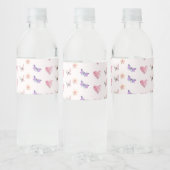 Pour Bouteilles D'eau Étiquette bouteille avec fleur et papillon (Bouteilles)