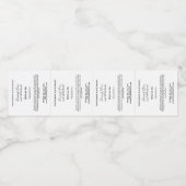 Pour Bouteilles D'eau Étiquette classique à rouleaux de parfum blanc (Étiquettes simples)