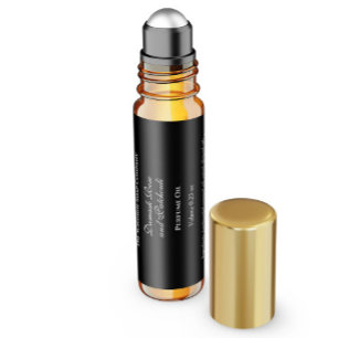 Pour Bouteilles D'eau Étiquette classique à roulettes de parfum noir