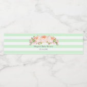 Pour Bouteilles D'eau Étiquette de Baby shower à la menthe rose (Étiquettes simples)