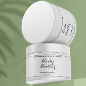 Pour Bouteilles D'eau Étiquette de Beurre corporel étanche blanc