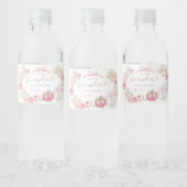 Pour Bouteilles D'eau Étiquette de bouteille Citrouille blanc et rose (Bouteilles)