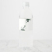Pour Bouteilles D'eau Étiquette de bouteille Mariage Emerald Greenery (Dos)