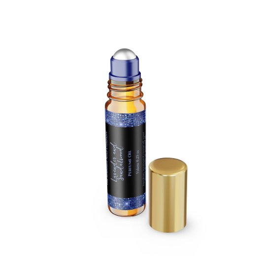 Pour Bouteilles D'eau Étiquette de flacon de parfum à rouleau pailleté n