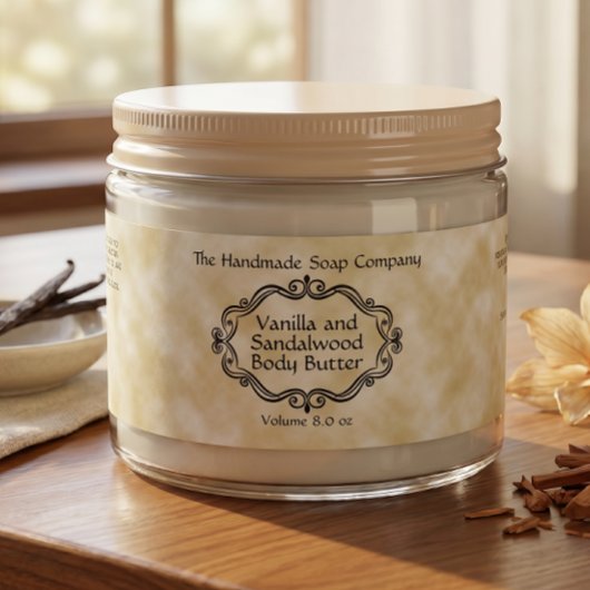 Pour Bouteilles D'eau Étiquette de pot de cosmétiques en parchemin bronz