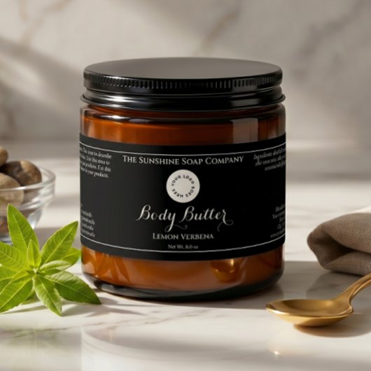 Pour Bouteilles D'eau Étiquette de pot de cosmétiques étanche noire avec