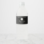 Pour Bouteilles D'eau Étiquette de pot de cosmétiques étanche noire avec (Devant)