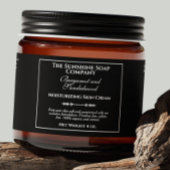 Pour Bouteilles D'eau Étiquette de pot de cosmétiques noir de style vint