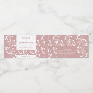 Pour Bouteilles D'eau Étiquette de savon Feuille rose