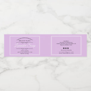 Pour Bouteilles D'eau Étiquette de savon violet Lavender