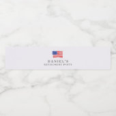 Pour Bouteilles D'eau Étiquette du drapeau américain (Étiquettes simples)