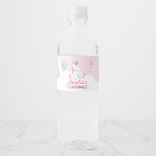 Pour Bouteilles D'eau étiquette du parti Unicorn, Unicorn