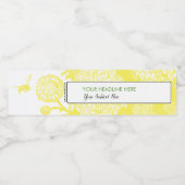 Pour Bouteilles D'eau Étiquette Jaune Eau Toile Abeille Jardin (Étiquettes simples)